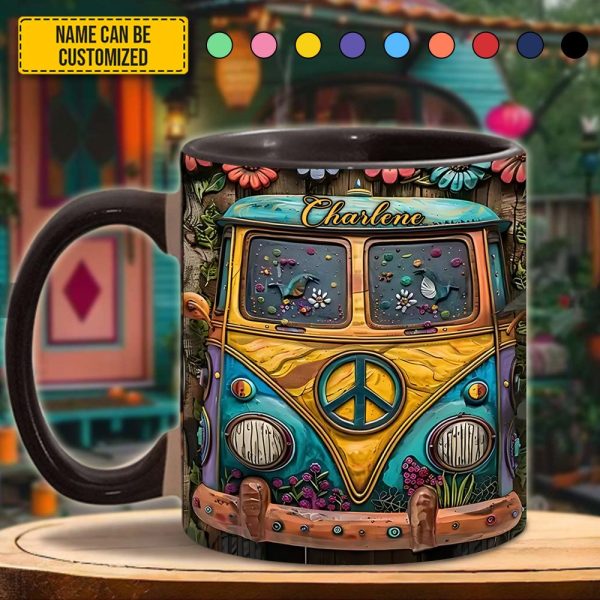 Hippie Van  - Personalized Hippie Accent Mug