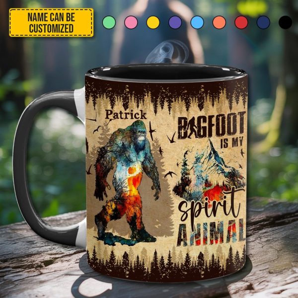 Bigfoot Is My Spirit Animal – Personalized Sasquatch Accent Mug