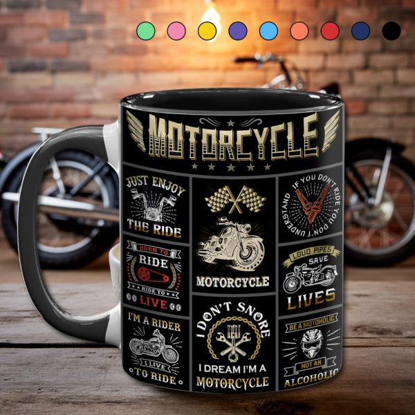 Vintage Motorcycle Collection Accent Mug