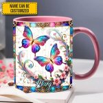 Beautiful Butterflies - Personalized Butterfly Accent Mug