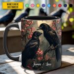 Personalized Raven Couple Accent Mug