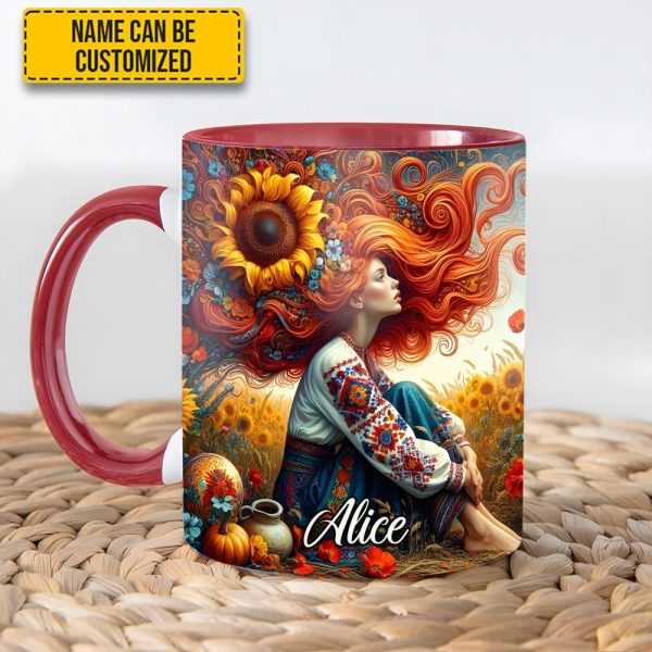 Hippie Girl - Personalized Hippie Accent Mug