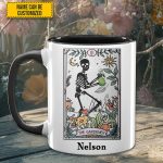 Personalized The Gardener Skeleton Tarot Accent Mug