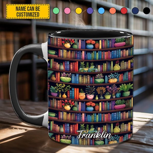 Bookish Floral - Personalized Accent Mug