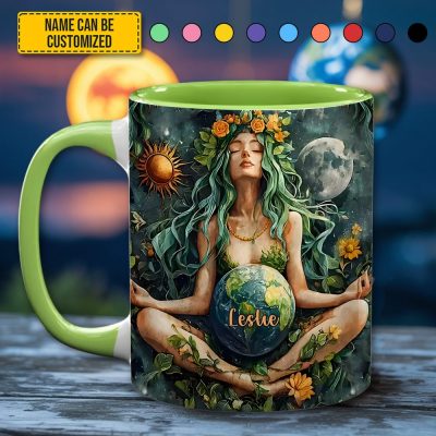 Personalized Mother Earth Goddess Accent Mug