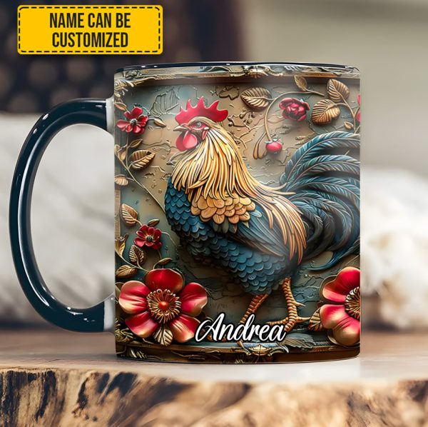 Vintage Rooster – Personalized Chicken Accent Mug