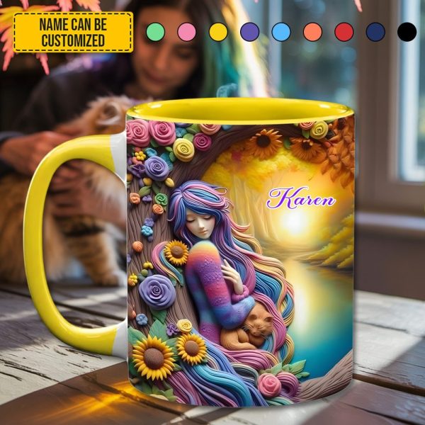 Dreamy Girl - Personalized Hippie Accent Mug