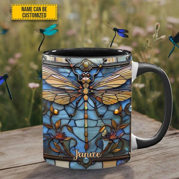 Love Dragonfly - Personalized Dragonfly Accent Mug