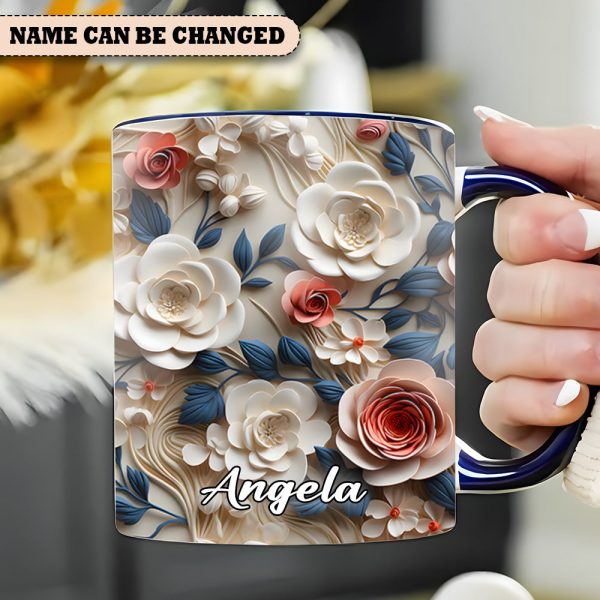 Beautiful Flowers - Personalized Accent Mug