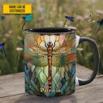 Dragonfly Dreams - Personalized Dragonfly Accent Mug