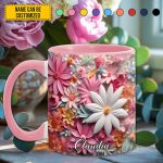 Colorful Flower - Personalized Accent Mug