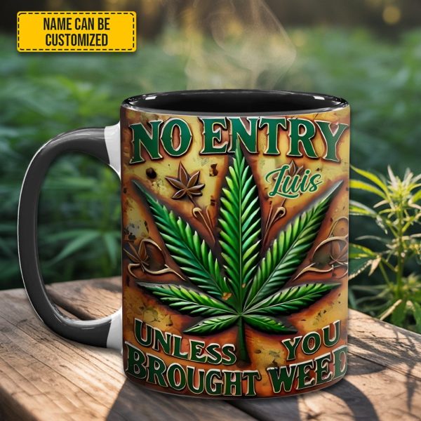 No Entry - Personalized Weed Accent Mug