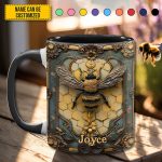 Personalized Honey Bee Accent Mug