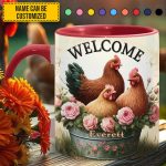 Chicken Welcome - Personalized Chicken Accent Mug