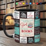 Girl Loves Books Accent Mug