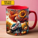 Hippie Girl - Personalized Hippie Accent Mug