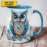 Blue Owl - Personalized Owl Accent Mug