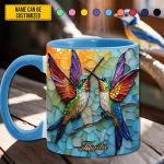 Couple Hummingbird - Personalized Hummingbird Accent Mug