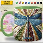 Dragonfly Golden - Personalized Dragonfly Accent Mug