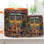 Hippie Girl - Personalized Hippie Accent Mug