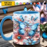 Sparkle Butterflies - Personalized Butterfly Accent Mug