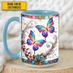 Beautiful Butterflies - Personalized Butterfly Accent Mug