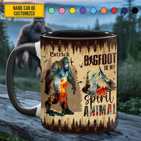 Bigfoot Is My Spirit Animal – Personalized Sasquatch Accent Mug