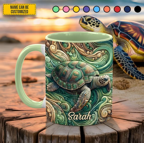 Personalized Sea Turtle Accent Mug