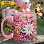 Colorful Flower - Personalized Accent Mug