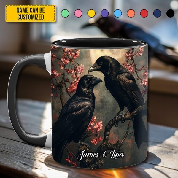 Personalized Raven Couple Accent Mug