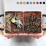 Life Is Better With A Horse - Personalized Accent Mug