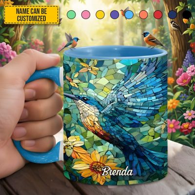 Humming Bird - Personalized Accent Mug