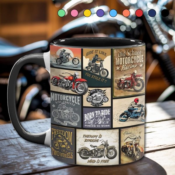Backroad Memories Vintage Motorcycle Accent Mug