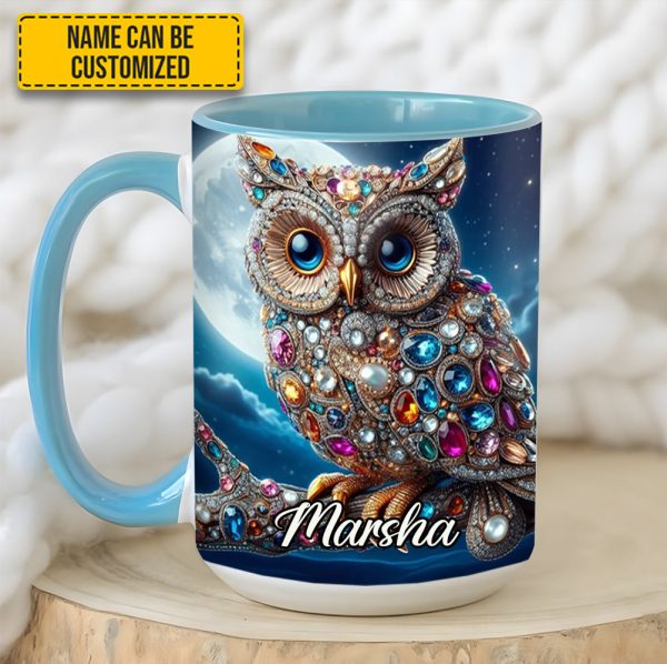 Dark Owl - Personalized Owl Accent Mug
