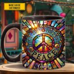 Personalized Peace Symbol Accent Mug