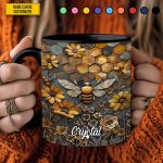 Bee Garden Flowers - Personalized Accent Mug