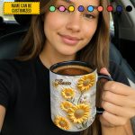 Beautiful Sunflower - Personalized Accent Mug