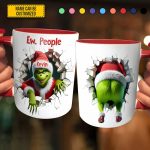 Funny Green Monster – Personalized Accent Mug