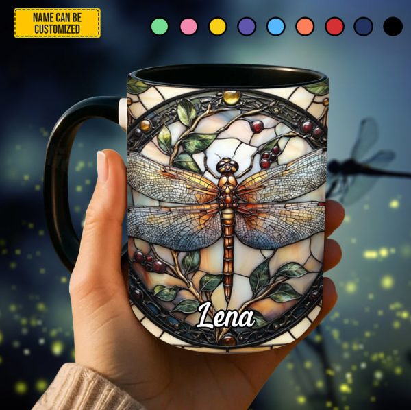 Dragonflies Lover - Personalized Dragonflies Accent Mug