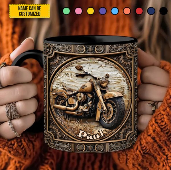 Biker Accent Mug - Personalized Biker Accent Mug