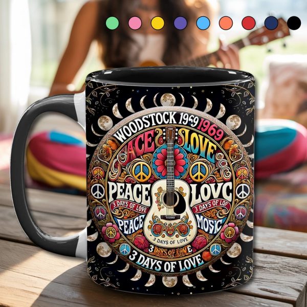 Peace Music - Personalized Hippie Accent Mug
