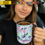 Colorful Dragonflies - Personalized Dragonfly Accent Mug
