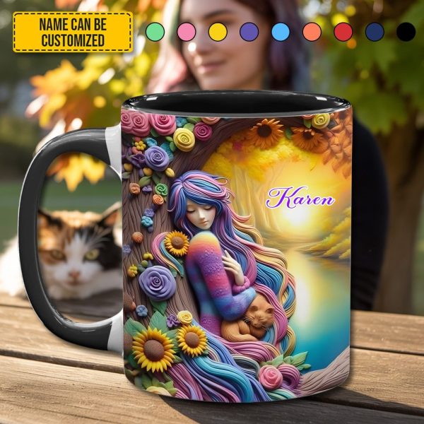 Dreamy Girl - Personalized Hippie Accent Mug