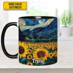 Starry Sunflowers – Personalized Accent Mug