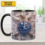 Unique Sea Turtle Personalized Accent Mug