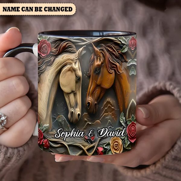 Horse Couple - Personalized Horse Accent Mug