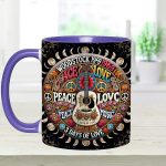Peace Music - Personalized Hippie Accent Mug