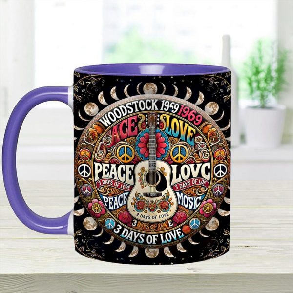 Peace Music - Personalized Hippie Accent Mug