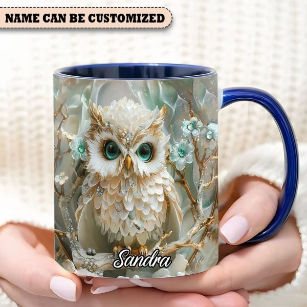 Beautiful Owl - Personalized Accent Mug