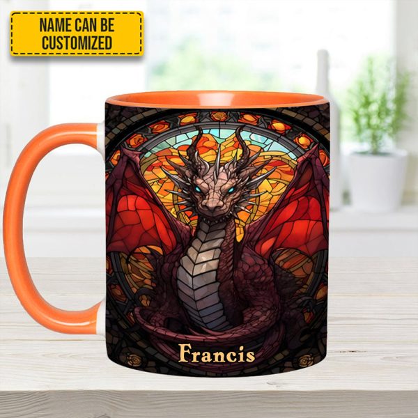 Fantasy Dragon Personalized Accent Mug